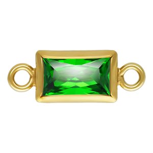 3.0x5.0mm Green 3A CZ Rectangle Bezel Connector