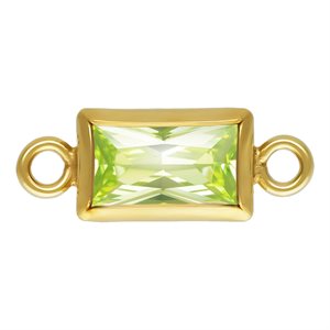 3.0x5.0mm Lime 3A CZ Rectangle Bezel Connector