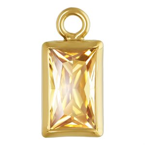 3.0x5.0mm Champagne 3A CZ Rectangle Bezel Drop