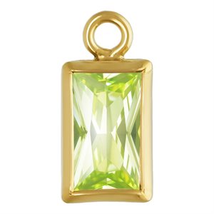 3.0x5.0mm Lime 3A CZ Rectangle Bezel Drop