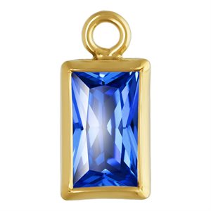 3.0x5.0mm Sapphire 3A CZ Rectangle Bezel Drop
