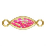 3.0x6.0mm Hot Pink Bello Opal Marquise Bezel Connector
