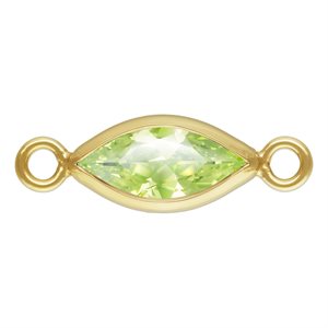 3.0x6.0mm Lime 3A CZ Marquise Bezel Connector