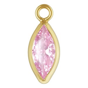 3.0x6.0mm Pink 3A CZ Marquise Bezel Drop