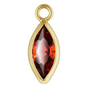 3.0x6.0mm Garnet 3A CZ Marquise Bezel Drop