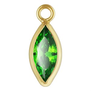 3.0x6.0mm Green 3A CZ Marquise Bezel Drop