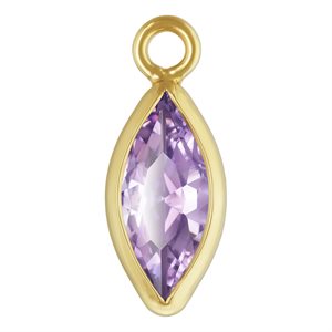3.0x6.0mm Light Amethyst 3A CZ Marquise Bezel Drop