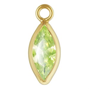 3.0x6.0mm Lime 3A CZ Marquise Bezel Drop
