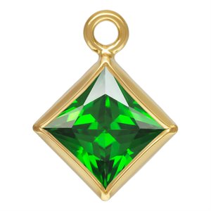 4.0mm Green 3A CZ Square Bezel Drop