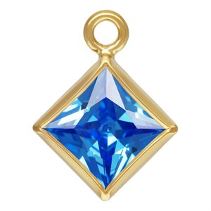 4.0mm Sapphire 3A CZ Square Bezel Drop