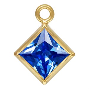 4.0mm Sapphire 3A CZ Square Bezel Drop