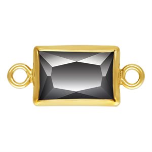 4.0x6.0mm Black 3A CZ Rectangle Bezel Connector
