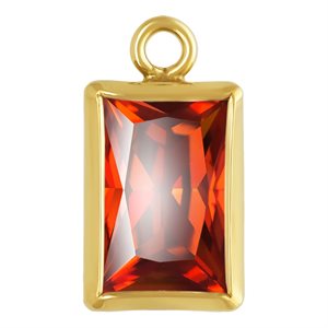 4.0x6.0mm Ruby 3A CZ Rectangle Bezel Drop