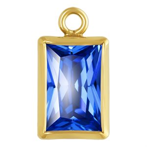 4.0x6.0mm Sapphire 3A CZ Rectangle Bezel Drop