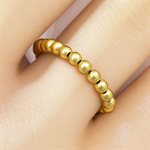 3.0mm Beaded Stretchy Ring Size 8