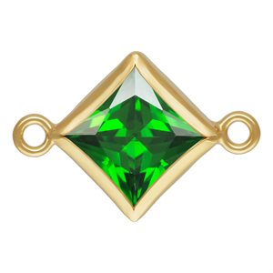5.0mm Green 3A CZ Square Bezel Connector