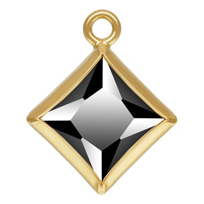 5.0mm Black 3A CZ Square Bezel Drop 5.0mm Black 3A CZ Square Bezel Drop