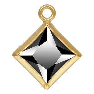 5.0mm Black 3A CZ Square Bezel Drop