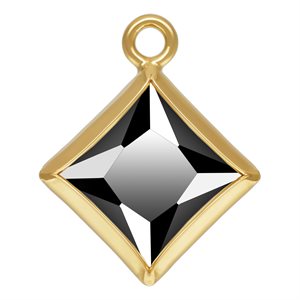 5.0mm Black 3A CZ Square Bezel Drop