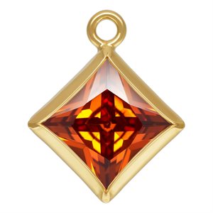 5.0mm Ruby 3A CZ Square Bezel Drop