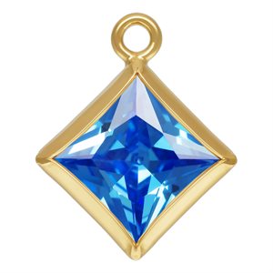 5.0mm Sapphire 3A CZ Square Bezel Drop