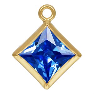 5.0mm Sapphire 3A CZ Square Bezel Drop