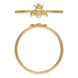 5.5x6.3mm Bee (Perpendicular) Stacking Ring Size 5