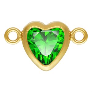 5.0mm Green 3A CZ Horizontal Heart Bezel Connector