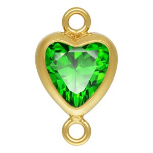 5.0mm Green 3A CZ Vertical Heart Bezel Connector