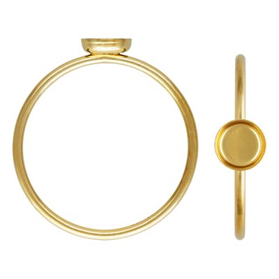 4mm Bezel Cup Stacking Ring Size 5 4mm Bezel Cup Stacking Ring Size 5