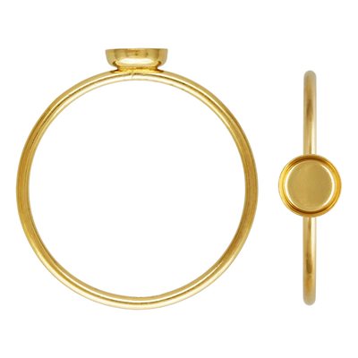 4mm Bezel Cup Stacking Ring Size 6 4mm Bezel Cup Stacking Ring Size 6