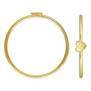 3.5mm Heart Stacking Ring Size 7