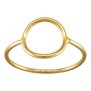 10mm Open Circle Ring (1mm Wire) Size 6