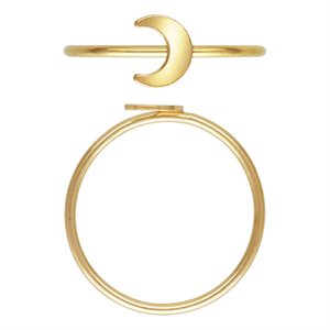 5.1x6.3mm Moon Stacking Ring Size 5
