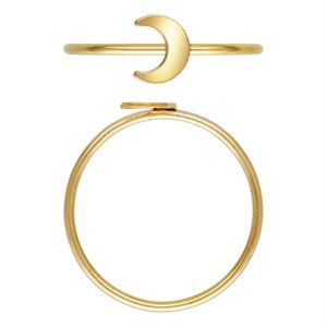 5.1x6.3mm Moon Stacking Ring Size 6