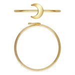 5.1x6.3mm Moon Stacking Ring Size 7
