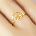 6.2mm Double Arch Ring (1mm Wire) Size 3
