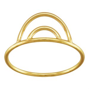 6.2mm Double Arch Ring (1mm Wire) Size 6