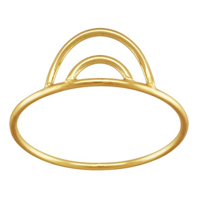 6.2mm Double Arch Ring (1mm Wire) Size 9