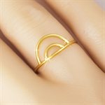 6.2mm Double Arch Ring (1mm Wire) Size 9