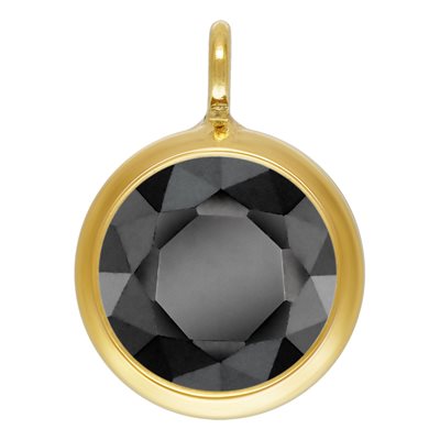 6.0mm Black CZ Drop w / Perpendicular Ring 6.0mm Black CZ Drop w / Perpendicular Ring