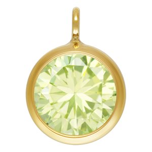 6.0mm Lime CZ Drop w / Perpendicular Ring