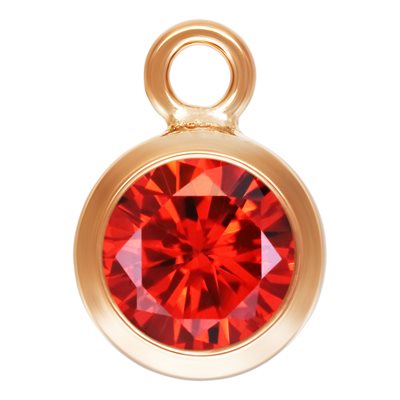 4.0mm Ruby 3A CZ Bezel Drop 4.0mm Ruby 3A CZ Bezel Drop