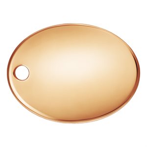 Oval Quality Tag (7.3x5.5mm) 0.8mm Hole