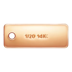 Rectangle Quality Tag (3x8mm) 0.8mm Hole