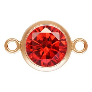 6.0mm Ruby 3A CZ Bezel Connector