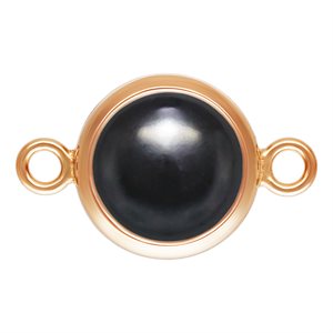 6.0mm Imitation Black Onyx Bezel Connector