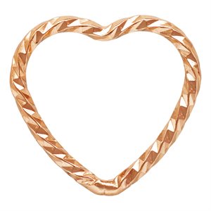 10.0mm Heart Sparkle Jump Ring Closed