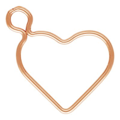 15.5mm Wire Heart w / Ring