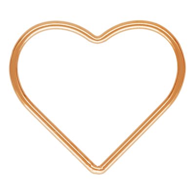 17.5mm Heart Jump Ring Closed 17.5mm Heart Jump Ring Closed